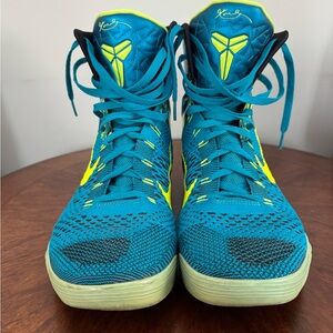 Nike Teal & Volt High-Top Basketball Sneakers